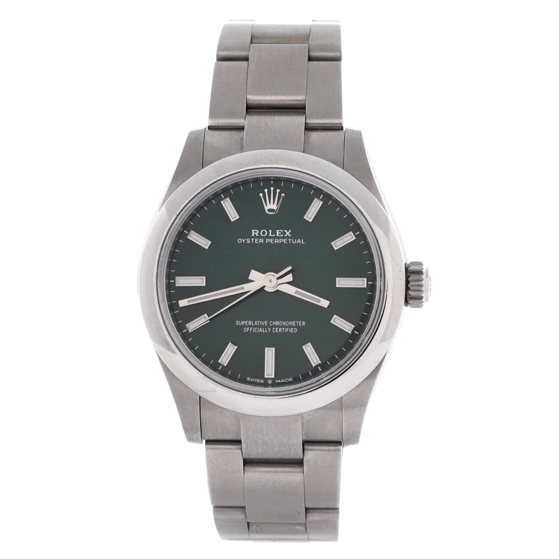Rolex Oyster Perpetual 31 (steel, green dial, Oyster bracelet)