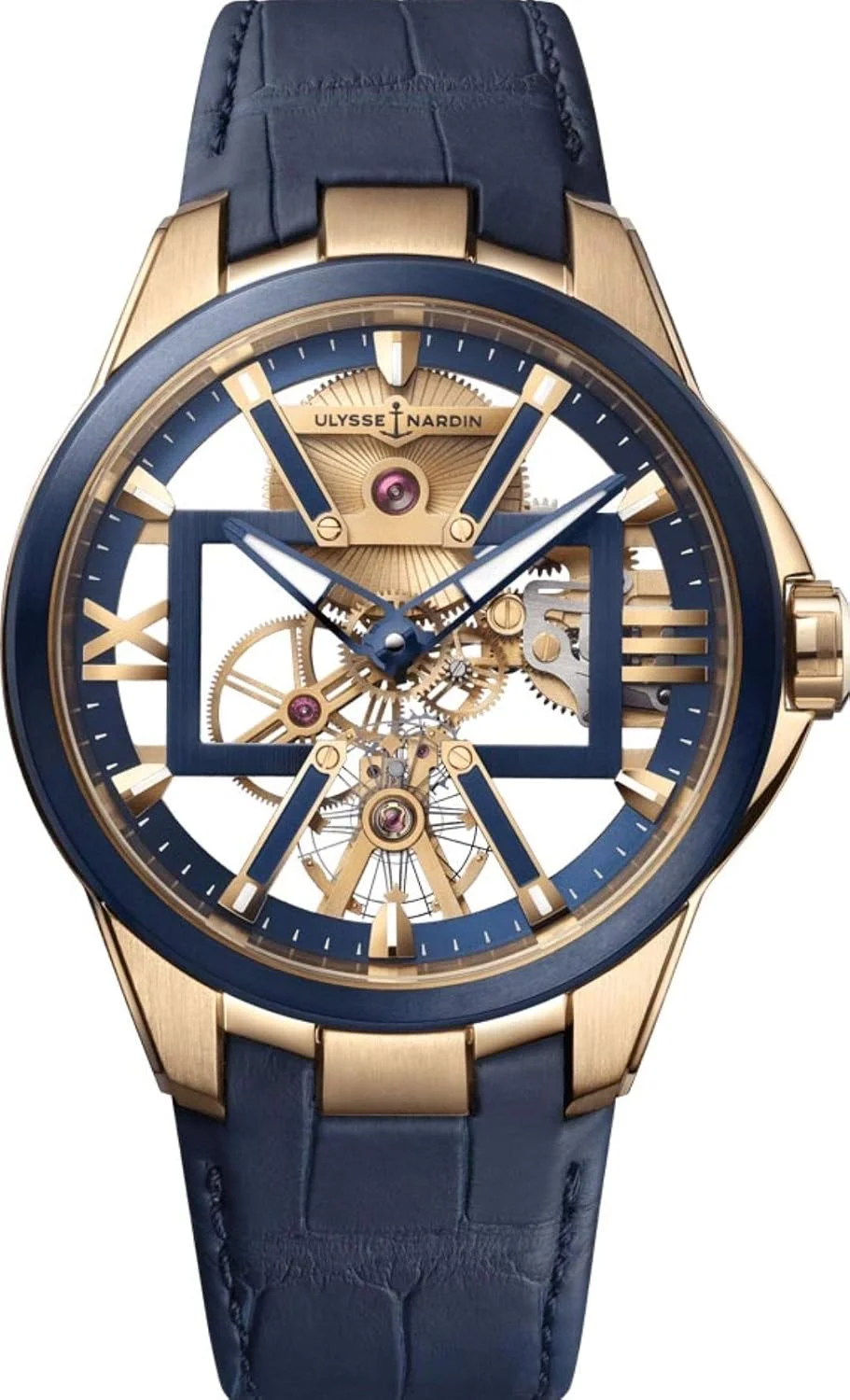 Ulysse Nardin Executive Skeleton X 42mm (18k rose gold, blue)