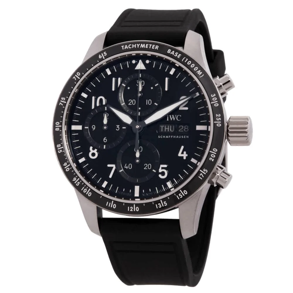 Pilot's Watch Performance Chronograph 41 AMG IW388305 (titanium, black ceramic bezel, rubber strap)