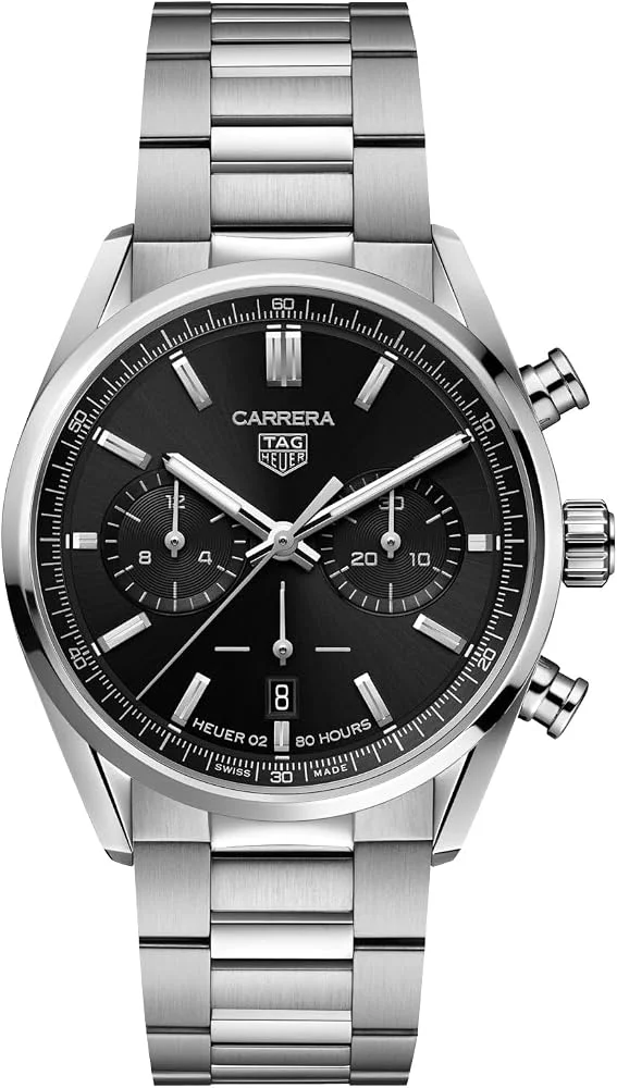 TAG Heuer Carrera Chronograph 42mm CBN2010.BA0642 (steel, black dial, steel bracelet, in-house TH20-00 / Heuer 02) — reference photograph
