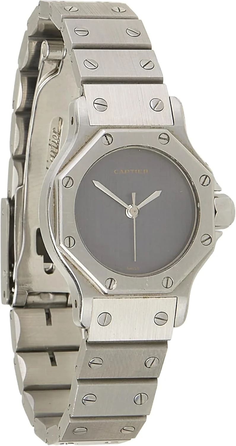 Cartier Santos Octagon (steel, black dial)