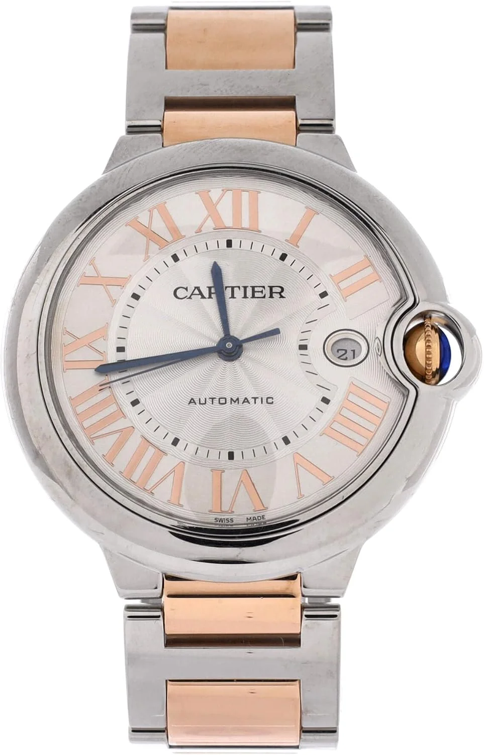 Cartier Ballon Bleu de Cartier 42mm (steel and 18k pink gold, silvered dial, automatic, two-tone bracelet, pre-owned, graded Good) — reference photograph