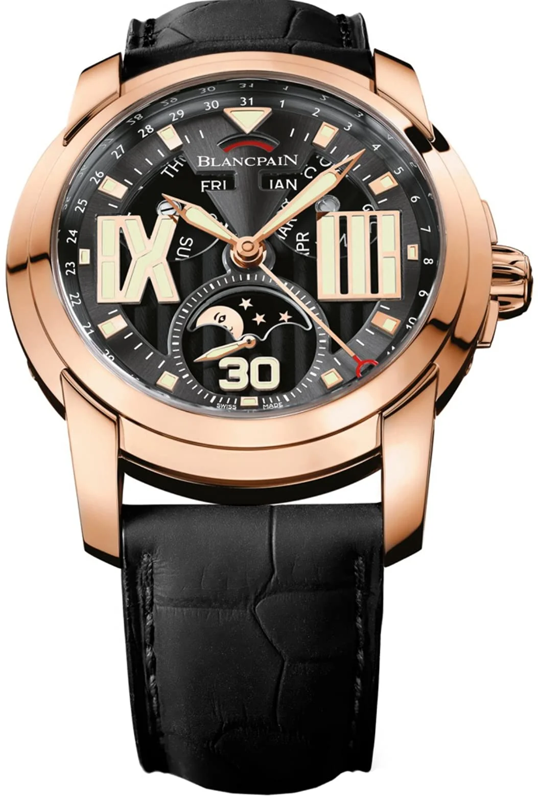 Blancpain L-Evolution Moon Phase 8 Days 8866-3630-53B (18k red gold)