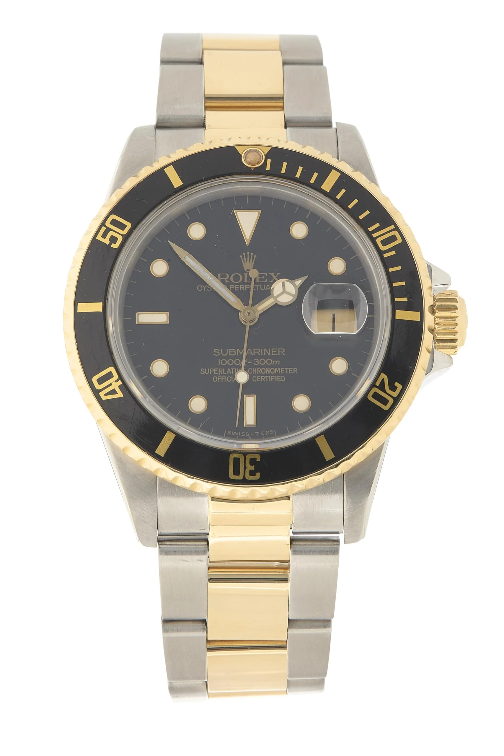 Rolex Submariner Date 16803 (steel and 18k yellow gold, black dial, black bezel)