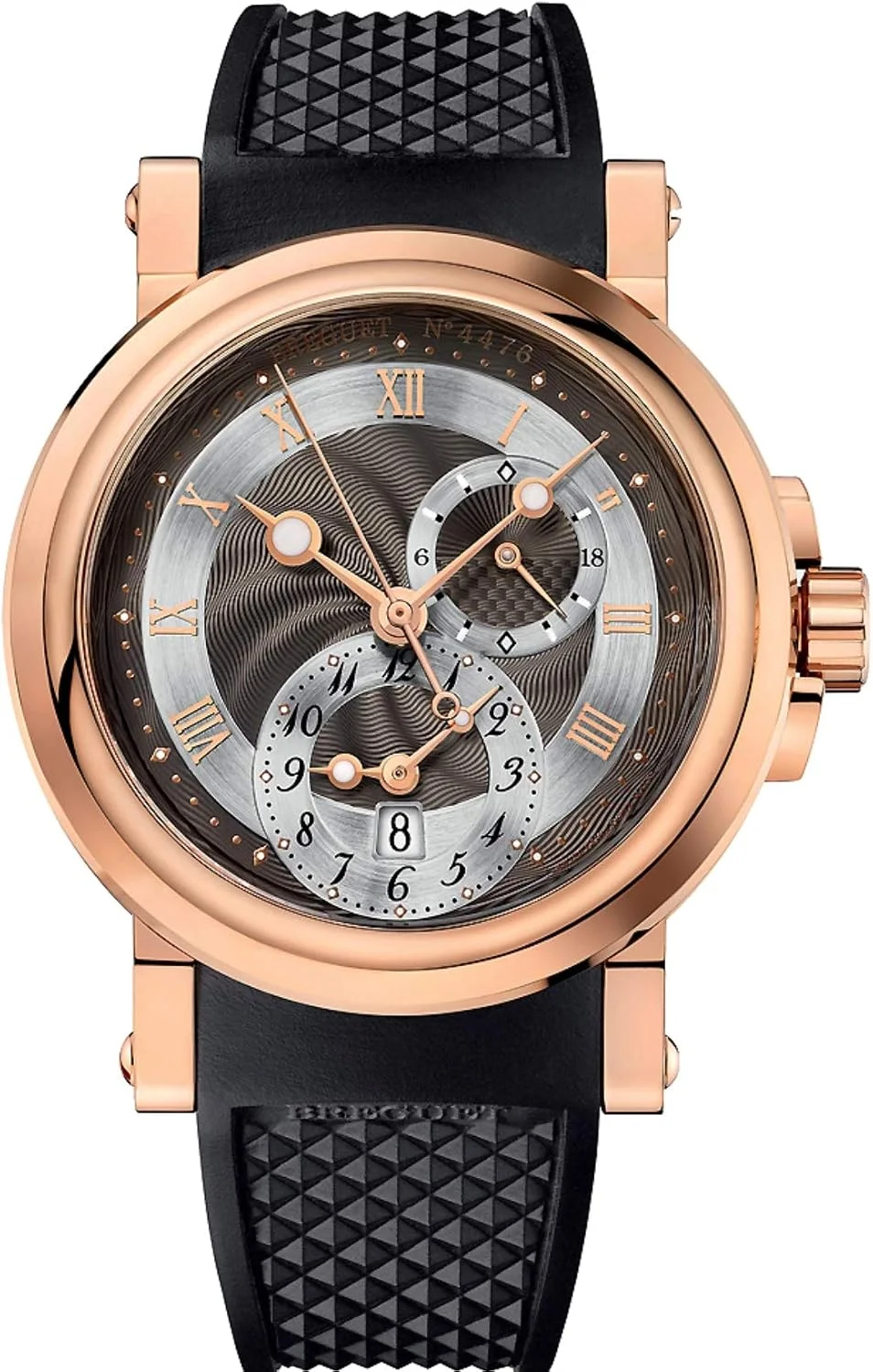 Breguet Marine Dual Time 5857 (18k rose gold, rubber)