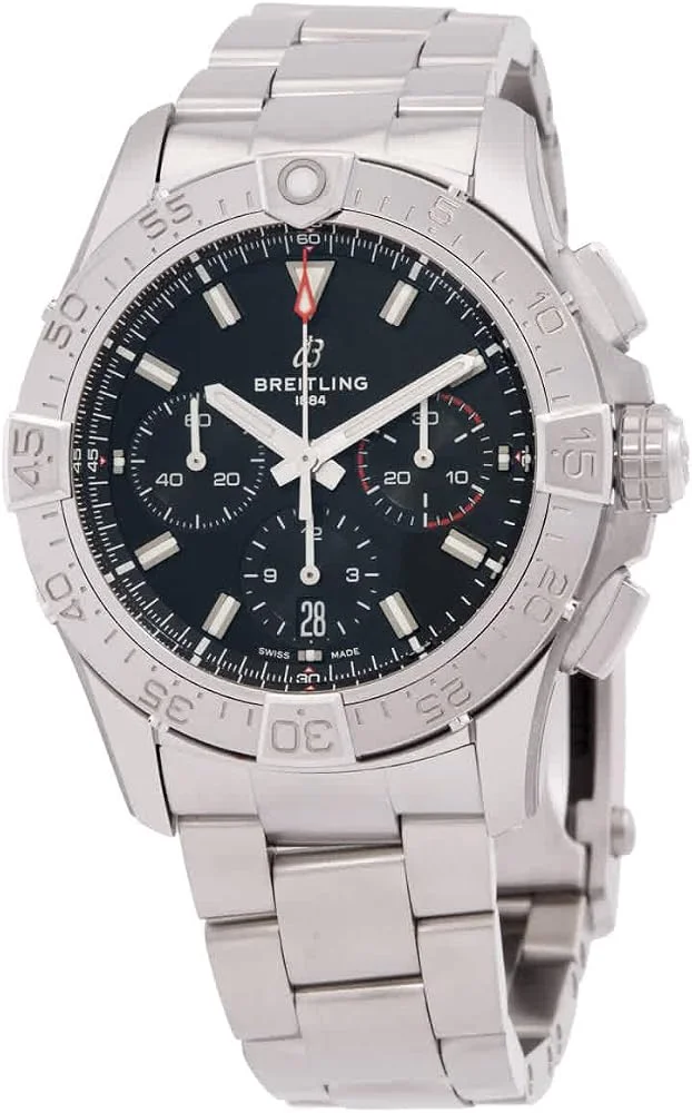 Breitling Avenger B01 Chronograph 42 AB0146101B1A1 (steel, black dial, steel bracelet) — reference photograph