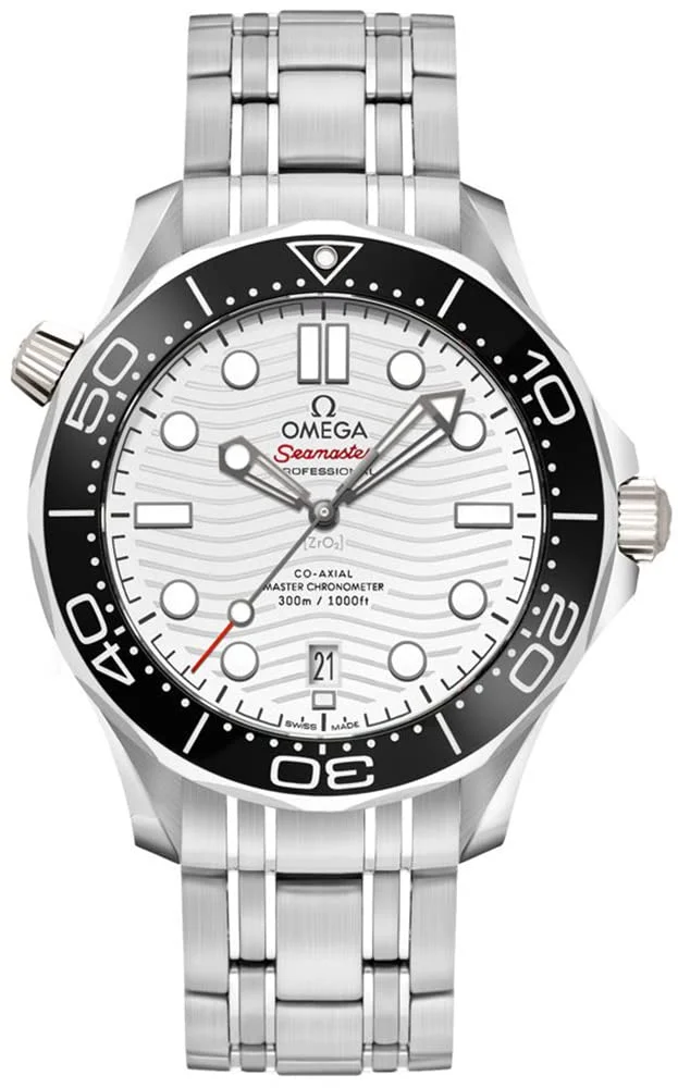 Omega Seamaster Diver 300M Co-Axial Master Chronometer 42mm 210.30.42.20.04.001 (steel, white ceramic dial, steel bracelet)