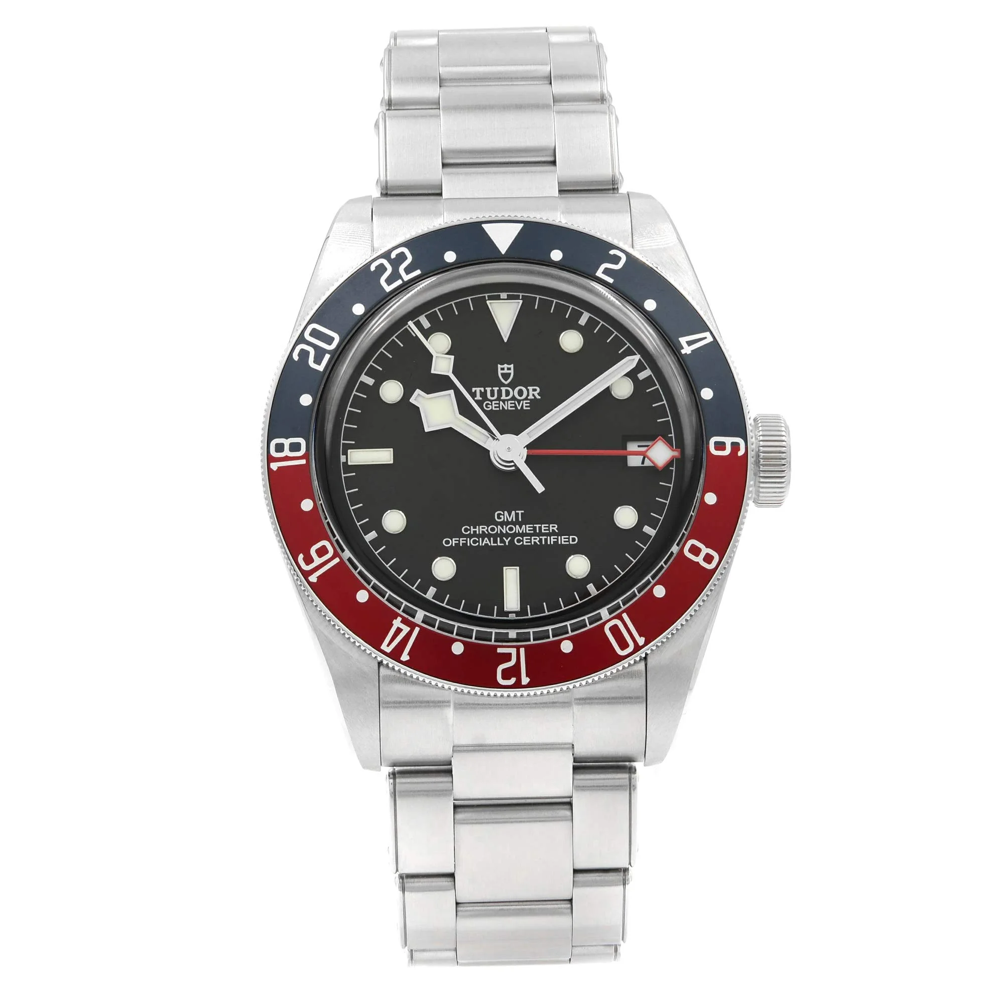 Tudor Black Bay GMT 41mm M79830RB-0001 (steel, burgundy and blue bezel, black dial, riveted steel bracelet)