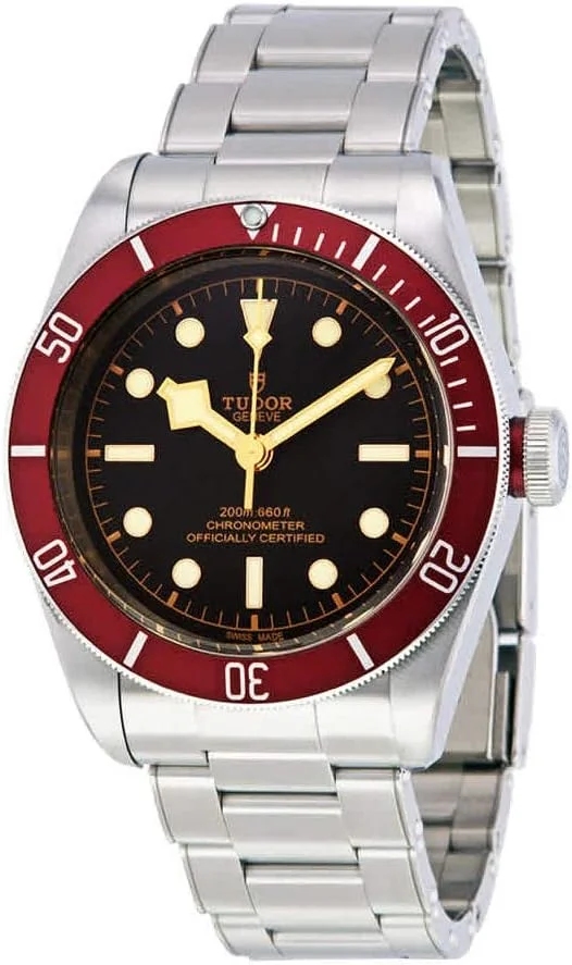 Tudor Heritage Black Bay 41mm 79230R-0012 (steel, burgundy bezel, black dial, riveted steel bracelet, discontinued reference) — reference photograph