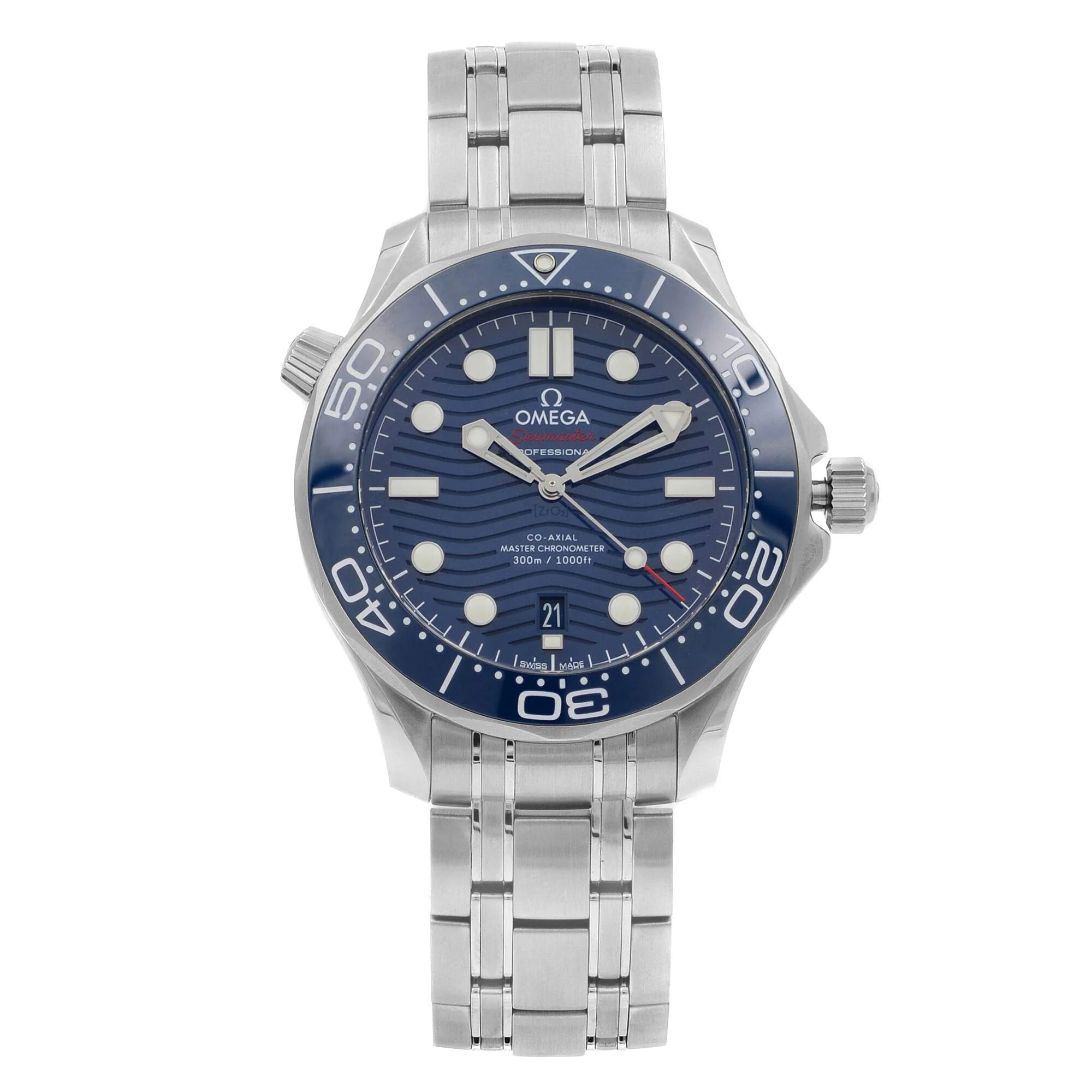 Omega Seamaster Diver 300M Co-Axial Master Chronometer 42mm 210.30.42.20.03.001 (steel, blue ceramic dial, steel bracelet)