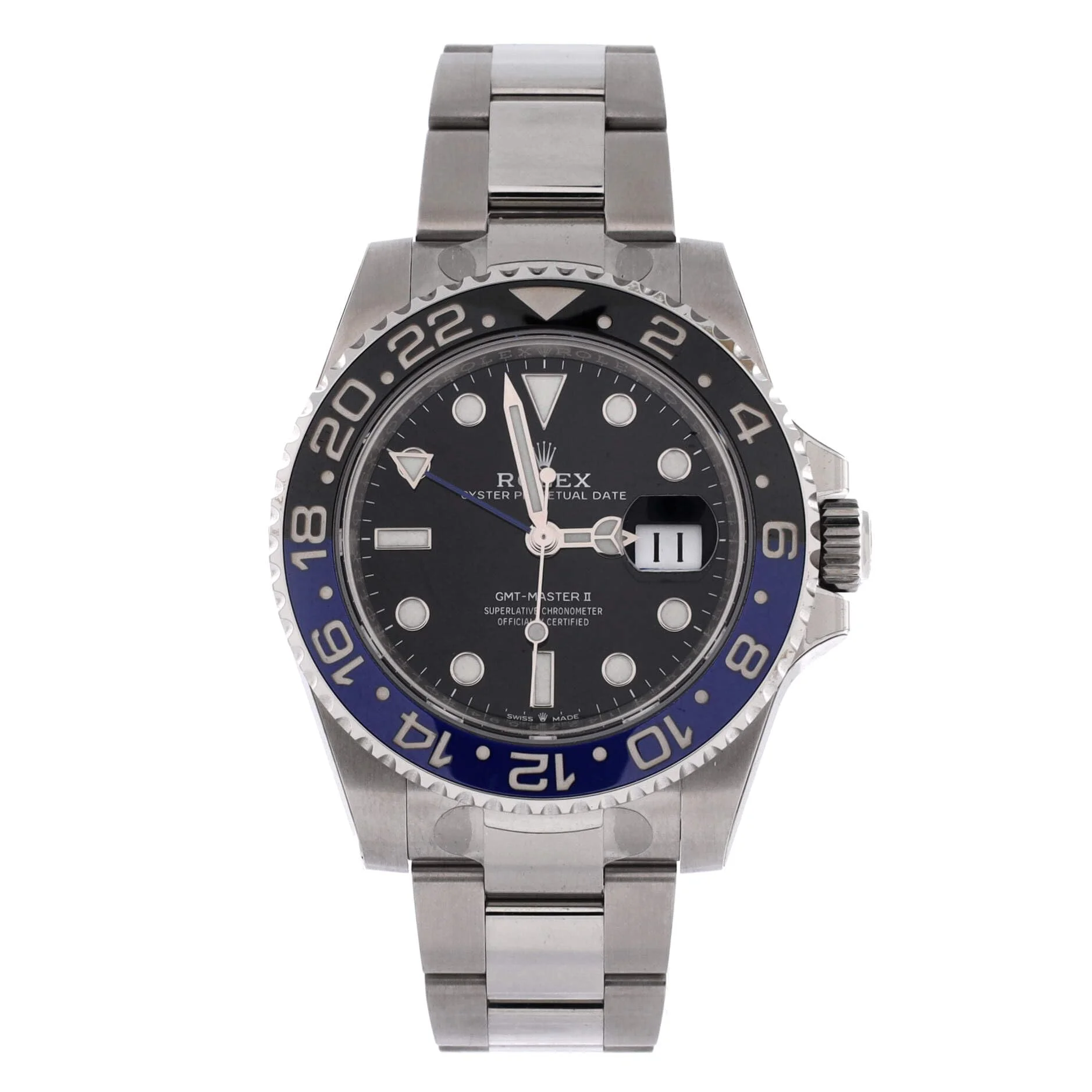 Rolex GMT-Master II Batman (steel, blue and black bezel, Oyster bracelet)