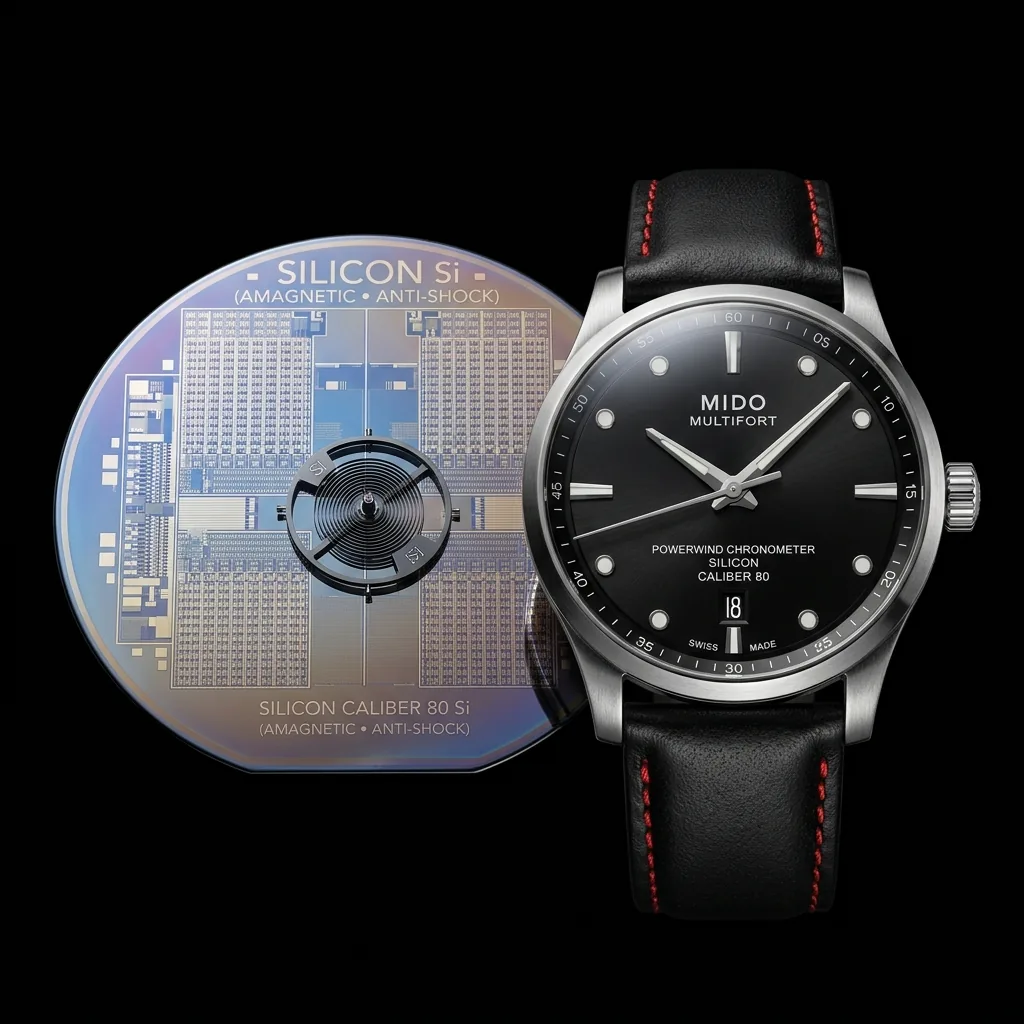 Mido Multifort silicon balance spring technology