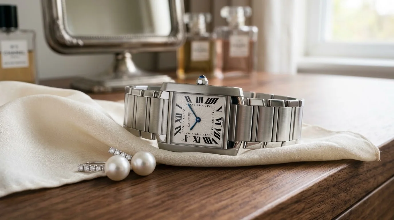 Illustrative render of a Cartier Tank Américaine