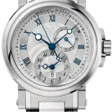 Marine Dual Time 5857ST/12/SZ0 (steel, silvered guilloche dial, bracelet)