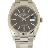 Datejust 36 126234 (steel, white gold fluted bezel, black dial)