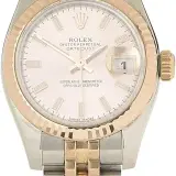 Lady-Datejust 26 ref. 179171 (steel and 18k Everose gold, pink dial, fluted bezel, Jubilee bracelet, pre-owned)
