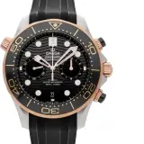 Seamaster Diver 300M Chronograph 44mm 210.22.44.51.01.001 (steel and Sedna gold, black ceramic bezel, black dial, black rubber strap, one left)