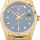 Day-Date 18238 (18k yellow gold, blue diamond dial)