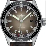 Fifty Fathoms Bathyscaphe Day Date 70s (steel, gradient dial, vintage calf strap)