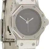 Santos Octagon (steel, black dial)