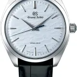 Elegance Spring Drive SBGY007 "Omiwatari" (38.5mm steel, hand-wound 9R31, ice-texture dial, crocodile strap)