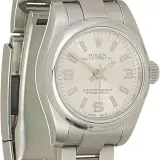 Oyster Perpetual 26 ref. 176200 (steel, pink dial with 3, 6 and 9 numerals, Oyster bracelet, pre-owned)