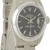 Lady-Datejust 26 ref. 79160 (steel, domed bezel, black dial with Arabic and index markers, Oyster bracelet, box and papers, pre-owned)