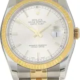 Datejust 36 ref. 116233 (steel and 18k yellow gold, silver dial, fluted bezel, Jubilee bracelet, pre-owned)