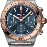 Chronomat B01 42 UB0134101C1U1 (steel and 18k red gold, blue dial, Rouleaux bracelet)