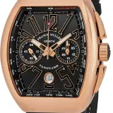 Vanguard V 45 CC DT 5N NR chronograph (18k rose gold, black dial, black leather-top strap)