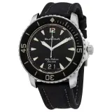 Fifty Fathoms Grande Date 5050-12B30-B52A (steel, black dial, sail-canvas strap)