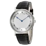 Classique Ultra Slim 5157BB/11/9V6 (18k white gold, silvered guilloche dial, black alligator strap)