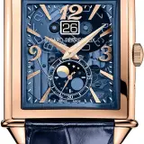 Vintage 1945 XXL Large Date Moon Phases (rose gold, blue skeleton dial)