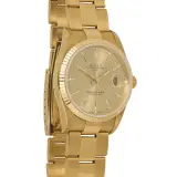 Oyster Perpetual Date 15238 (18k yellow gold, 34mm, champagne dial)