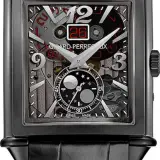 Vintage 1945 XXL Large Date Moon Phases skeleton 25882-21-223-BF6A (black DLC steel, smoked openworked dial, alligator strap)