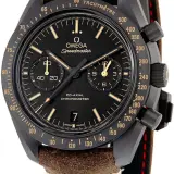 Speedmaster Dark Side of the Moon "Vintage Black" 44.25mm 311.92.44.51.01.006 (black ceramic, beige lume, brown leather strap, no longer available from Omega)