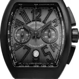 Vanguard V 45 CC DT chronograph (black titanium, grey dial, black alligator strap)