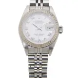 Lady-Datejust 26 ref. 79174 (steel, white gold fluted bezel, white Roman dial, Jubilee bracelet, box and papers, pre-owned)