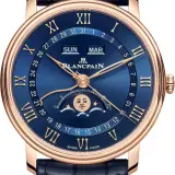 Villeret Quantième Complet (18k red gold, blue dial)