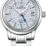 Elegance Hi-Beat GMT SBGJ249 "Shosho" (39.5mm steel, 9S86 36,000 vph, blue-white wave dial, steel bracelet)