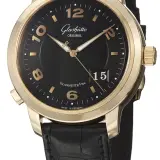 PanoMaticCentral XL (18k rose gold, black dial, alligator strap)